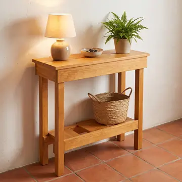 Consola de entrada con estante