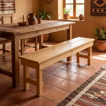 Banco de comedor de pino
