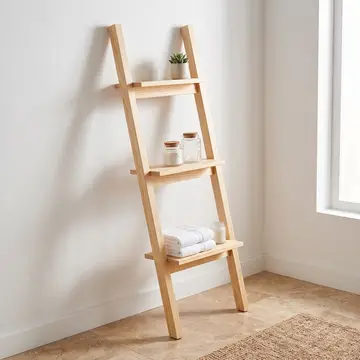 Escalera-estante para el baño